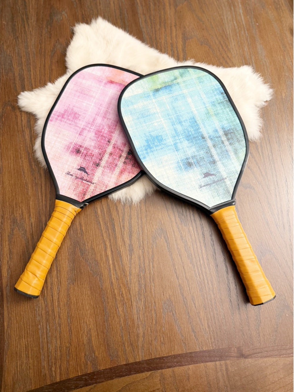 Tommy Bahama Pink and Blue Pickleball Paddles